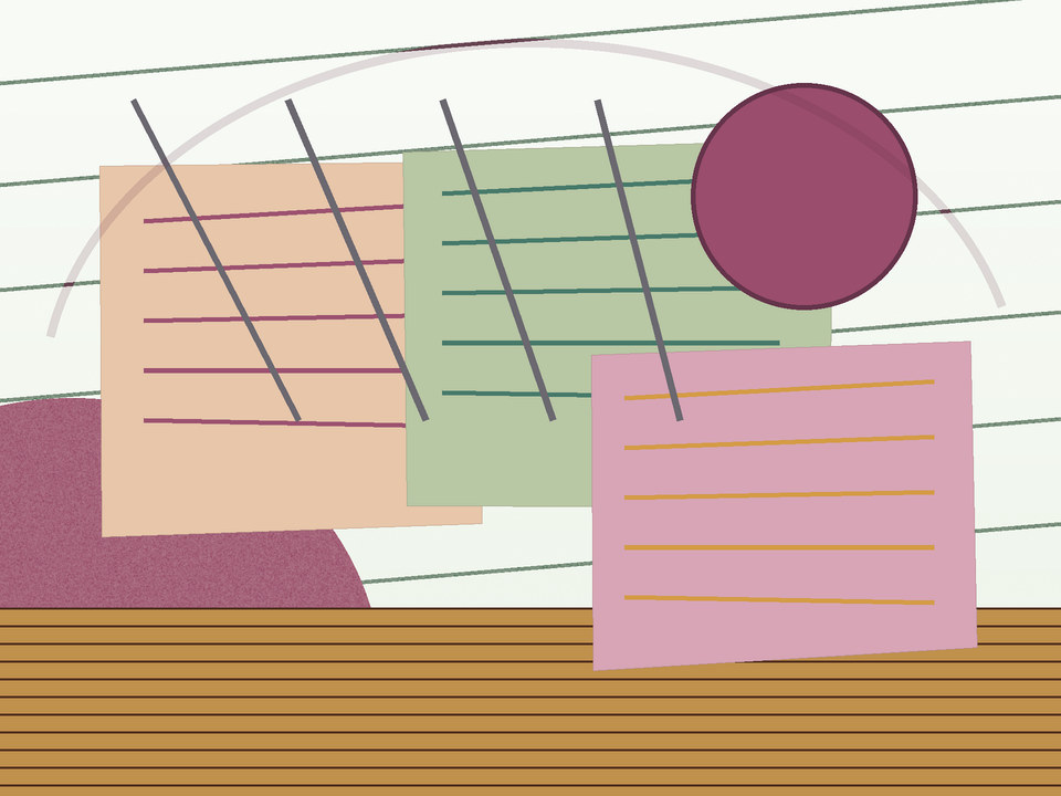 Unieke skakelillustrasie vir Watter lap, naald en gare werk vir slow stitch?