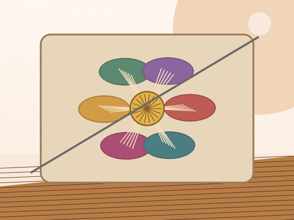 Unieke skakelillustrasie vir Hoe maak u ’n eenvoudige slow-stitch-blom?
