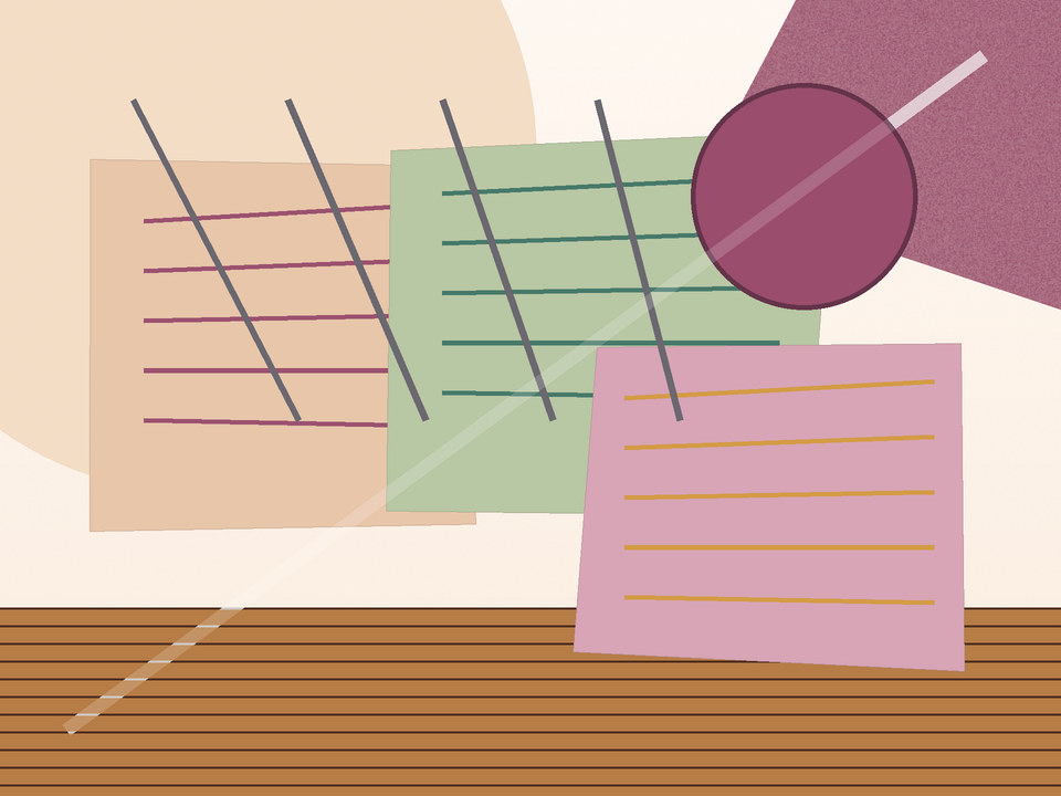 Unieke skakelillustrasie vir Watter lap, naald en gare werk vir slow stitch?