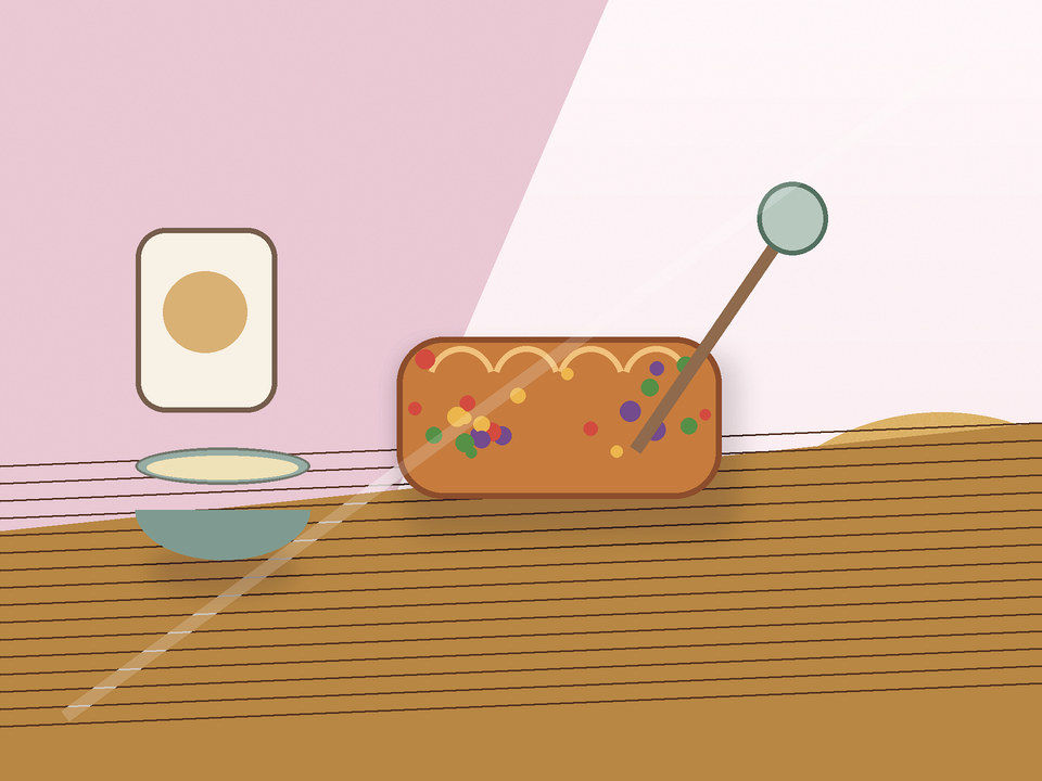 Unieke skakelillustrasie vir Plaasstyl-groenteplaatbrood