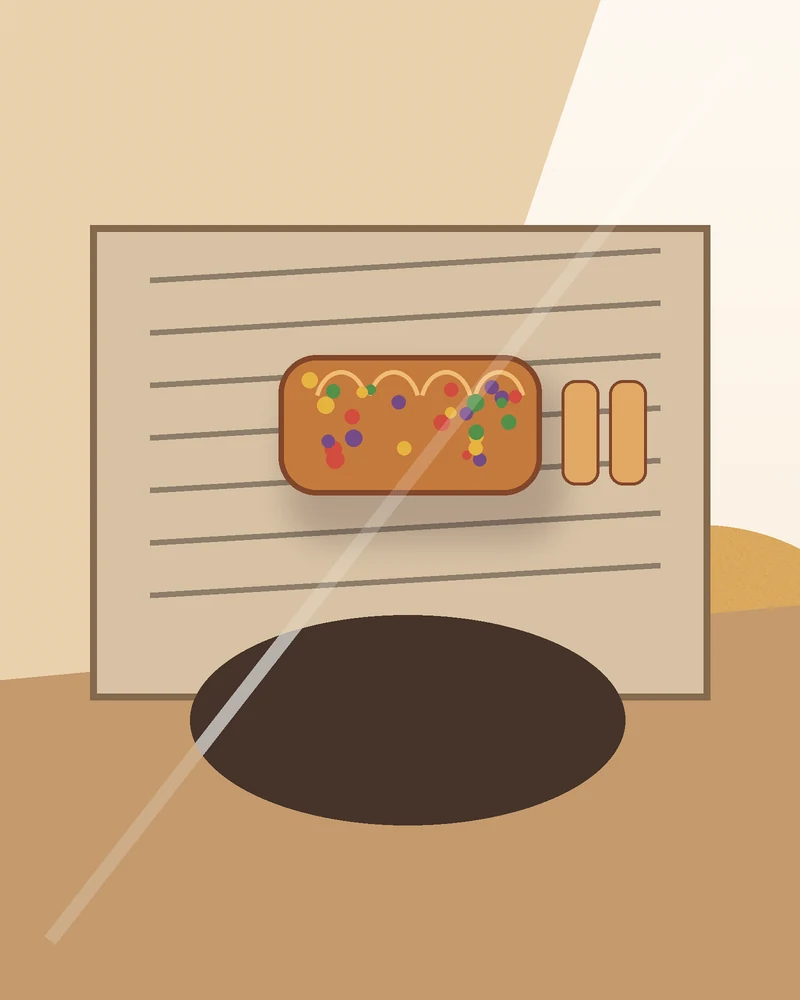 Ongebakte plaatbrood met ’n ligte laag groente wat eweredig oor die deeg versprei is